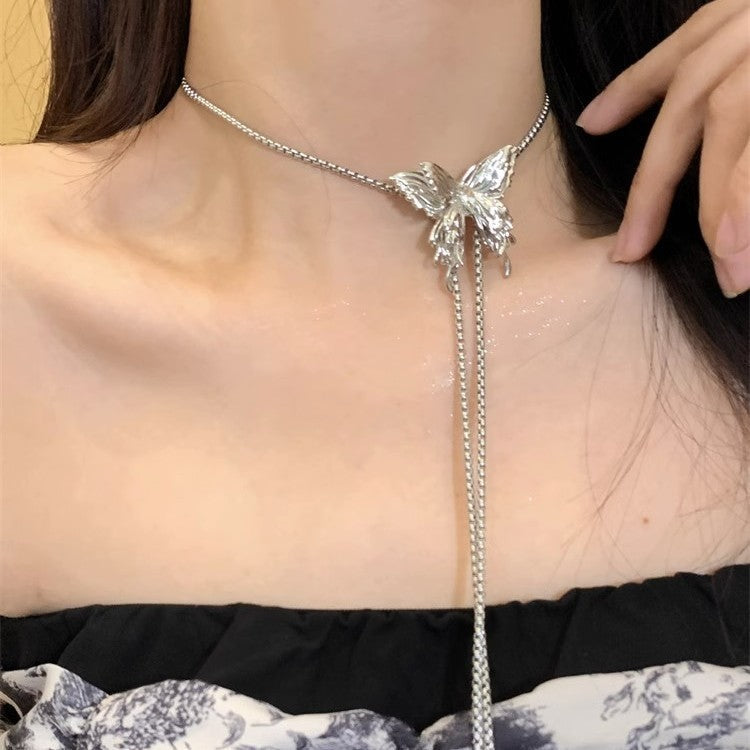 Butterfly Pull-Out Waist Chain Necklace Women