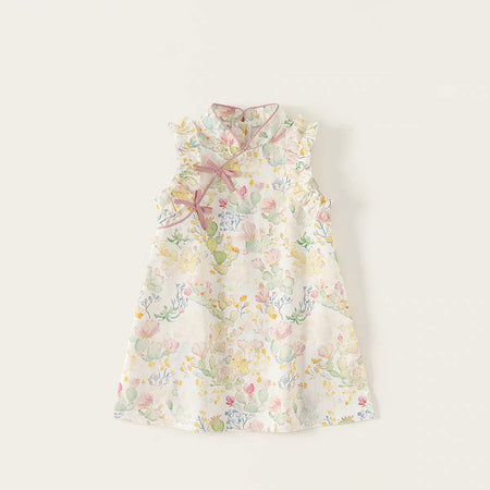 Girls Bow Cheongsam Dress Chinese Style Summer – Summer Kids Fashion Nepal | Tudoholic