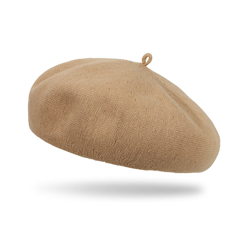 Cream Cotton Korean Beret – Lucky Ring Painter Hat