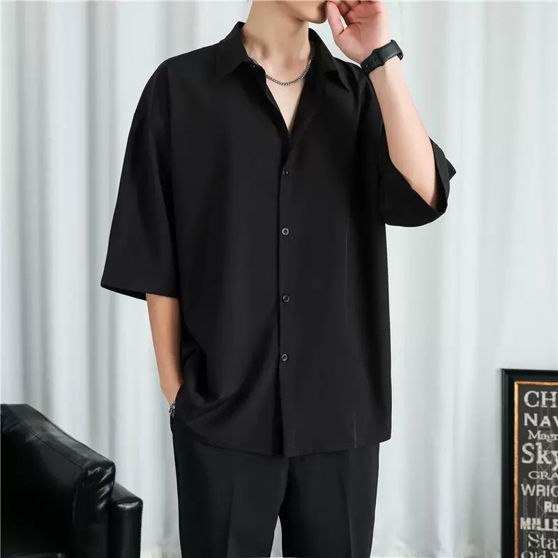 Men's Ice Silk Short Sleeve Shirt | No-Iron Summer Top