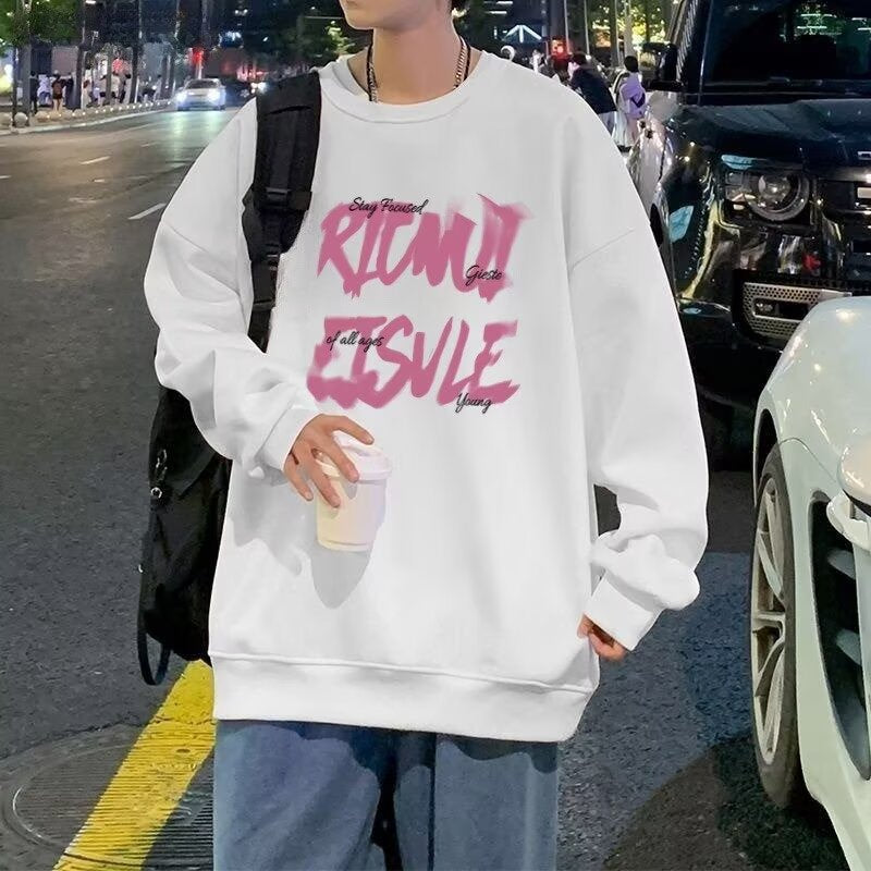 Men’s Casual Crew Neck Sweatshirt – 2025 Hoodless Pullover