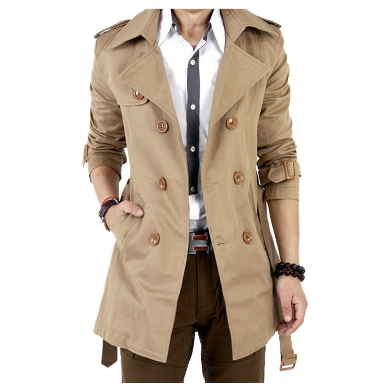 Korean-British Mid-Length Trend Coat