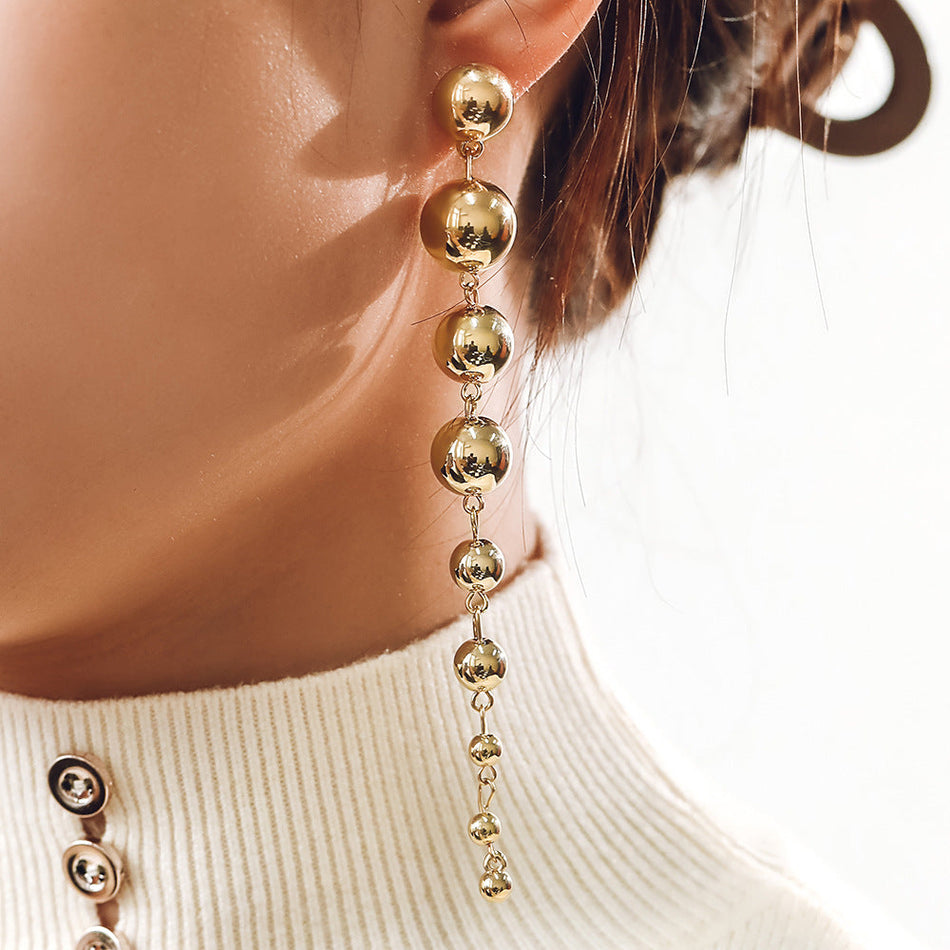 STOCK-Gold Long Earrings – Chic & Trendy Women’s Jewelry