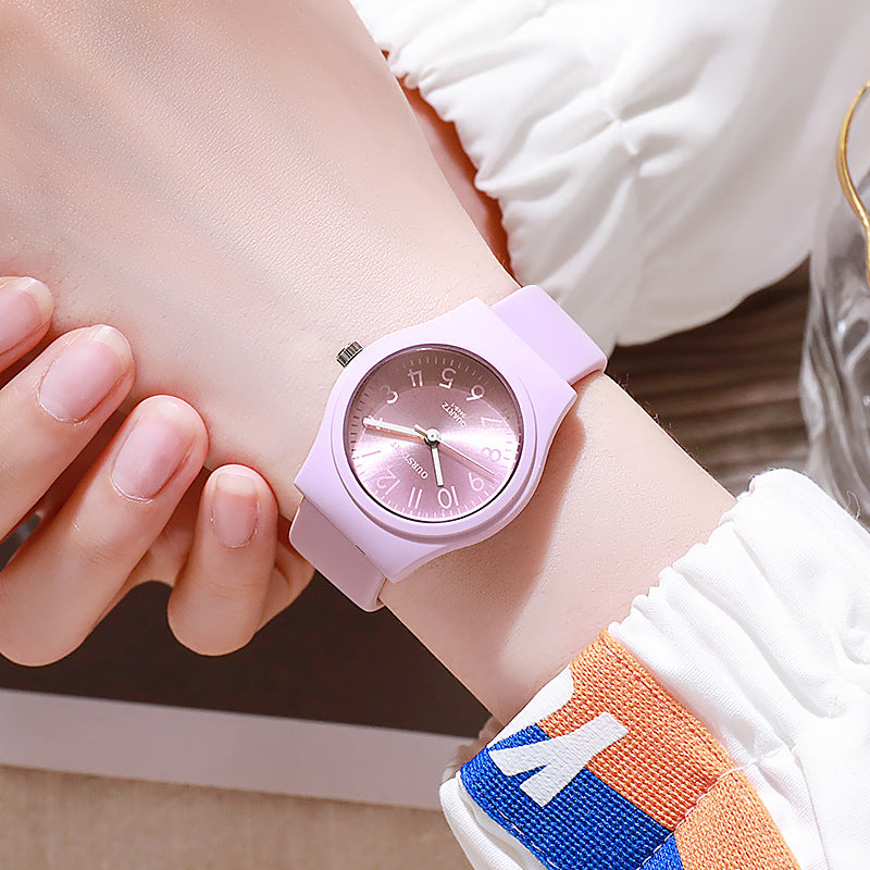 Candy Color Silicone Watch – Fun Quartz Watch for Women