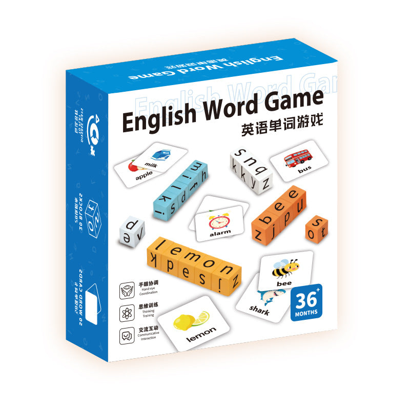 English Spelling Letter Battle Learning Blocks Board Game Kids – Tudoholic