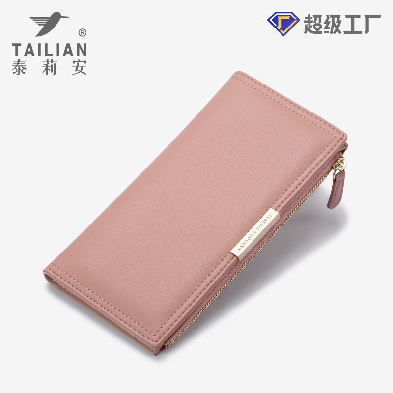 Tillian Korean Style Long Zipper Wallet Multi Card Clutch