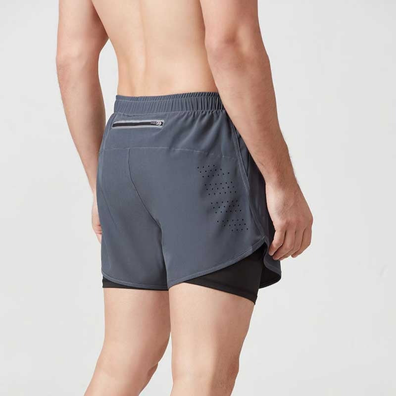 Men’s Japanese-Style Fake Two-Piece Cargo Shorts