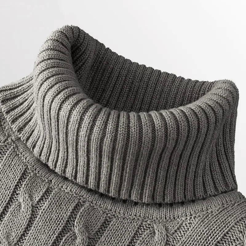 Men’s Slim-Fit Twist Knit Sweater – Autumn Winter Pullover
