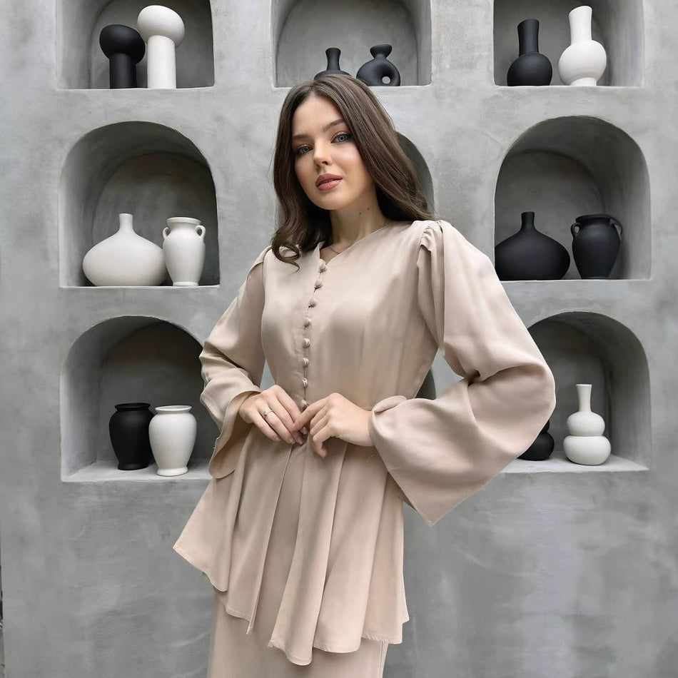 Elegant Two-Piece Cardigan & Dress Set