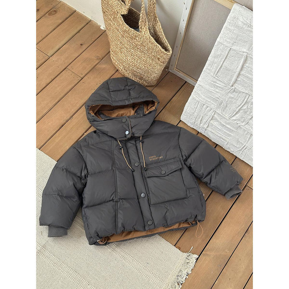 Kids Korean-Style Winter Puffer Jacket Warm Casual Coat