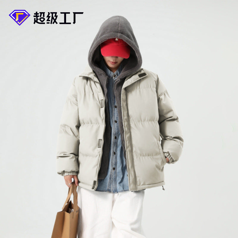 INSTOCK-Men’s Plus Size Hooded Puffer Jacket – Two-Piece Style