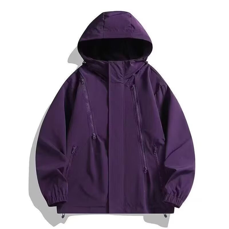 Men’s Hooded Outdoor Jacket Waterproof Windproof Sports Coat