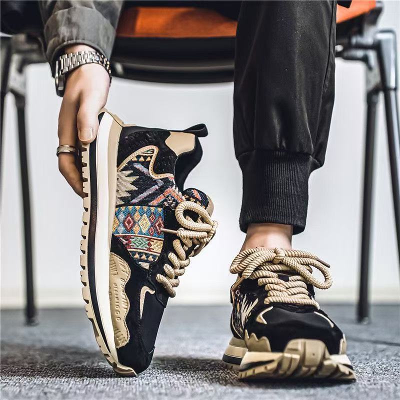 Four Seasons Men’s Low-Top Thick-Soled Casual Sneakers