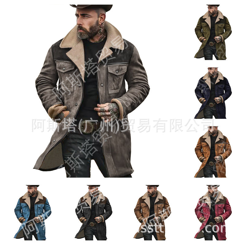2024 Thick Fleece-Lined Men’s Coat Plus Size