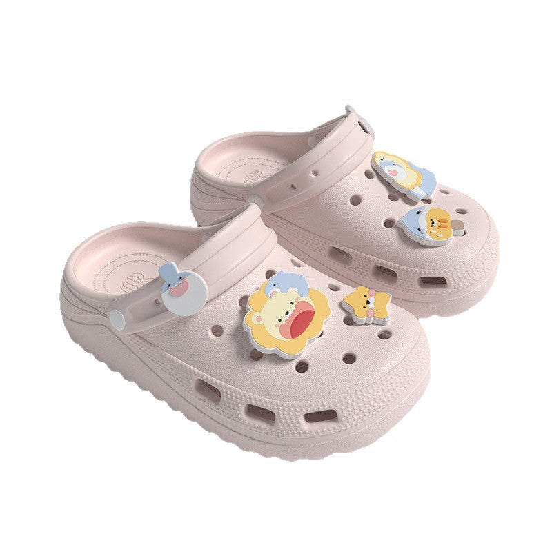 Girls’ Cartoon Hole Shoes Non-Slip Summer Sandals