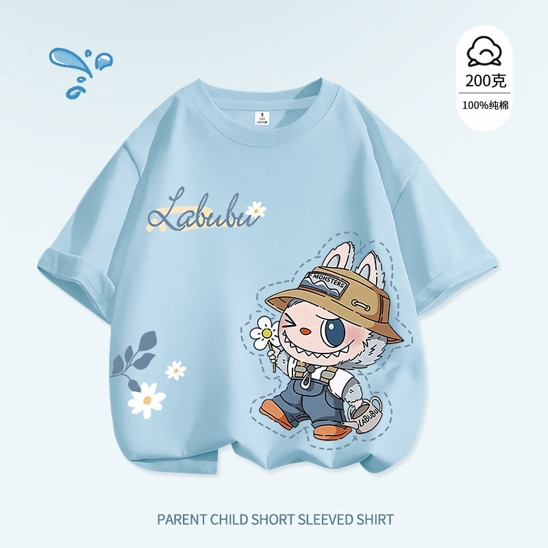 Kids’ Cotton Cartoon T-Shirt – Summer Short Sleeve Top