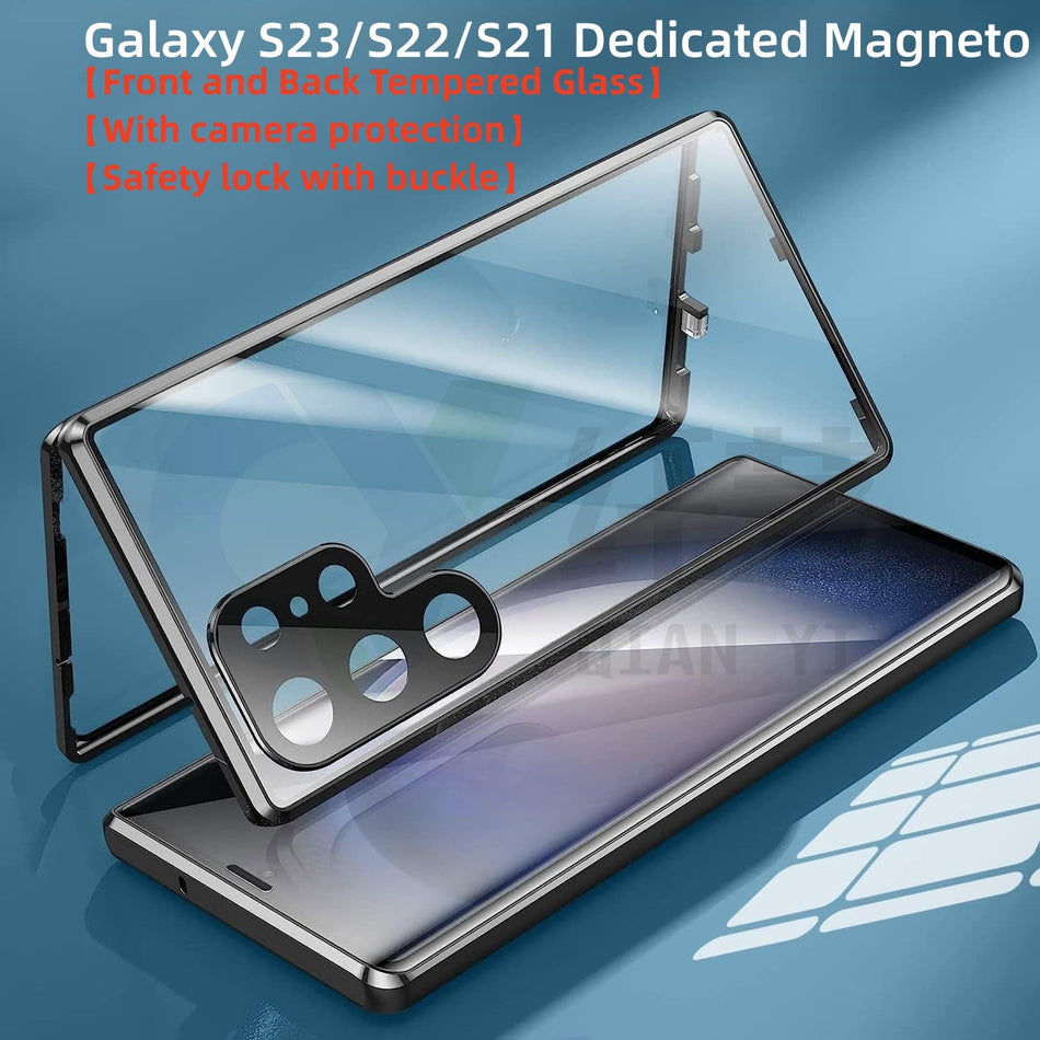Magnetic King Privacy Mirror Case for Samsung S23 Ultra