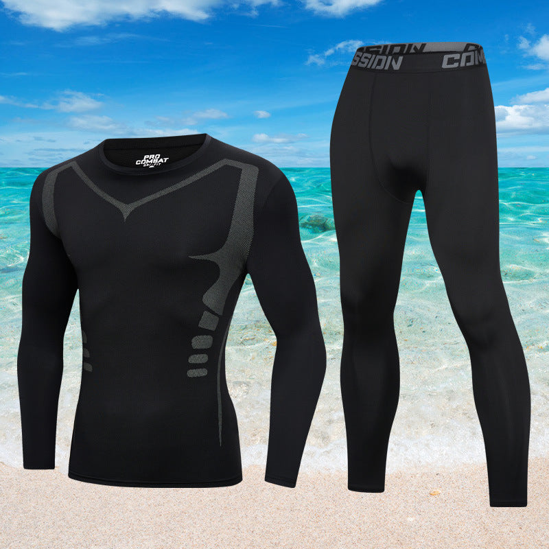 Men’s Long Sleeve Swimsuit Set for Beach & Surf