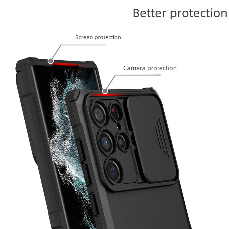 STOCK-Anti-Fall Samsung Case with Kickstand & Window