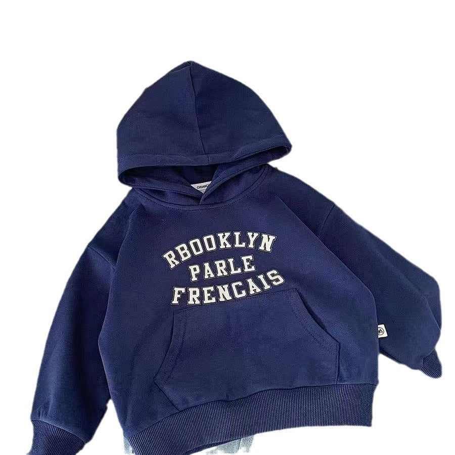 2024 Boys’ Korean-Style Hoodie – Autumn Kids’ Sweater