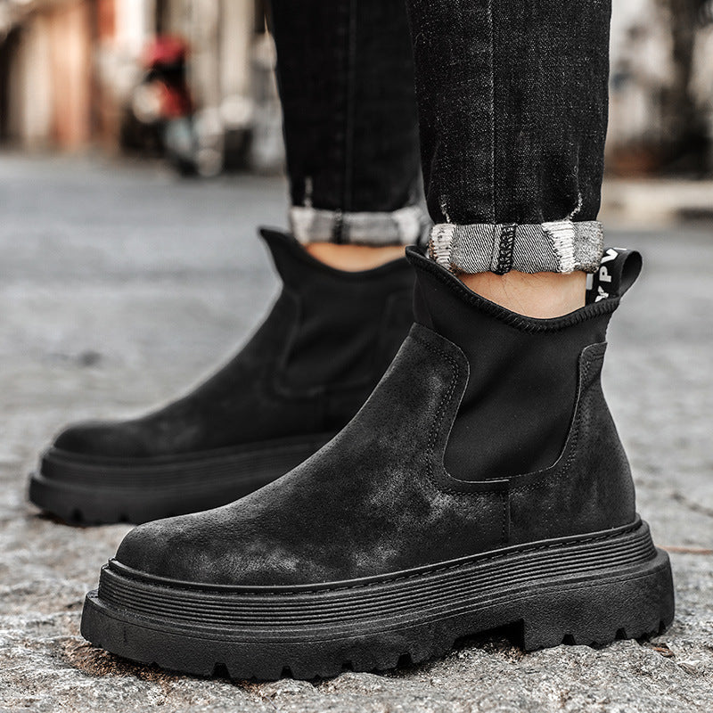 Men’s High-Top Thick-Soled Martin Outdoor Boots