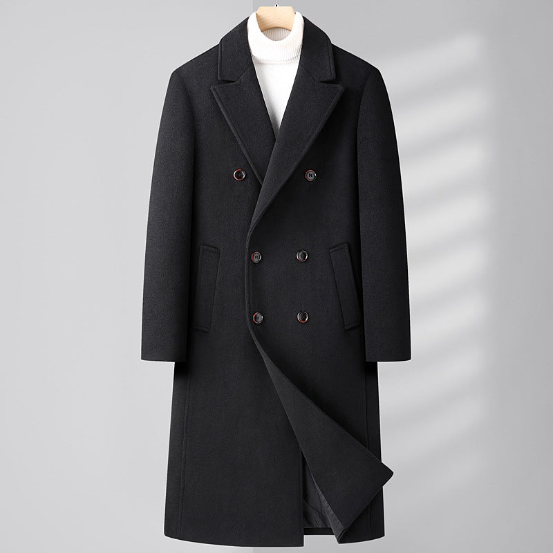Men's Autumn-Winter Korean Slim-Fit Double-Breasted Wool Coat