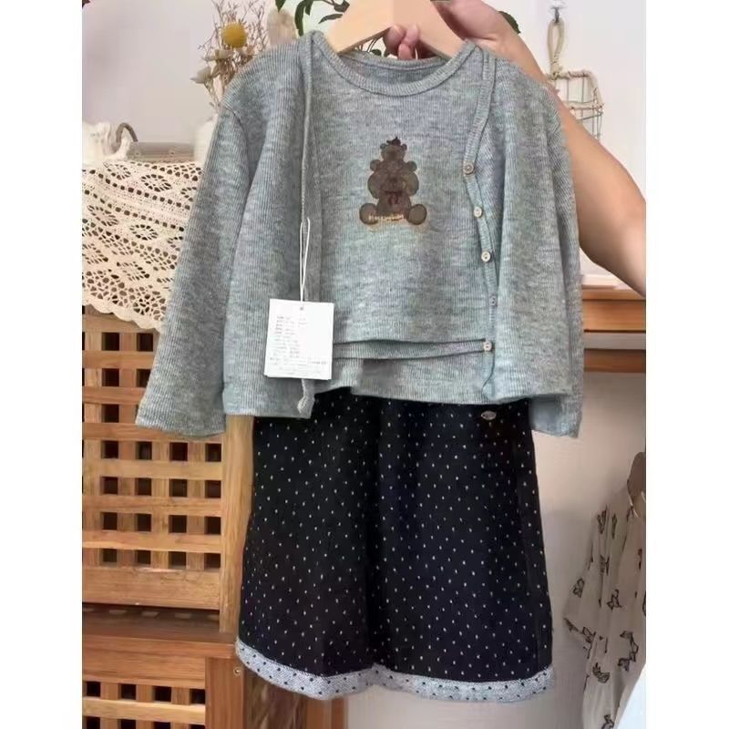 Girls Korean Knit Vest Set – Wide Leg 3-Piece Outfit – Outfit Sets – Image 6