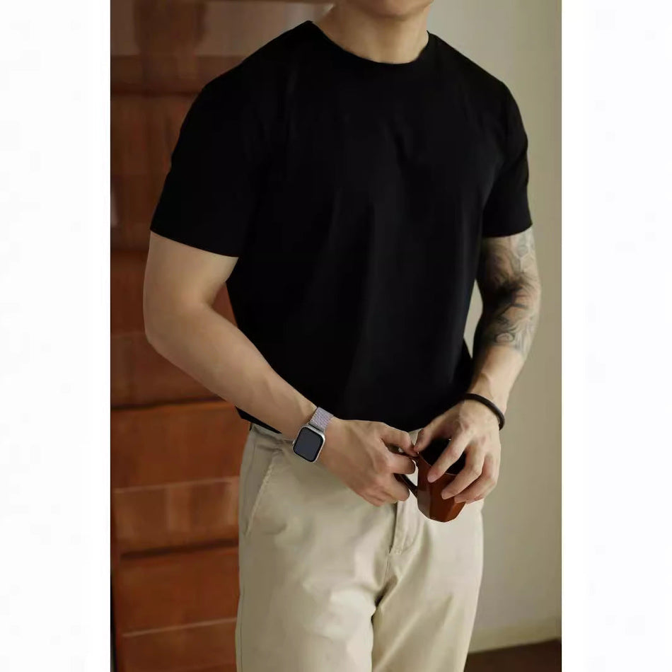 Slim Fit Cotton T-Shirt - Solid Color Unisex 2025
