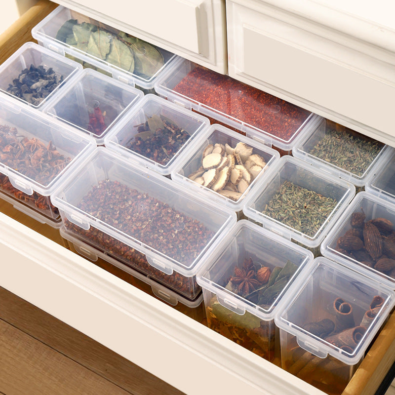 Glass Kitchen Spice Storage Jar with Seal Lid