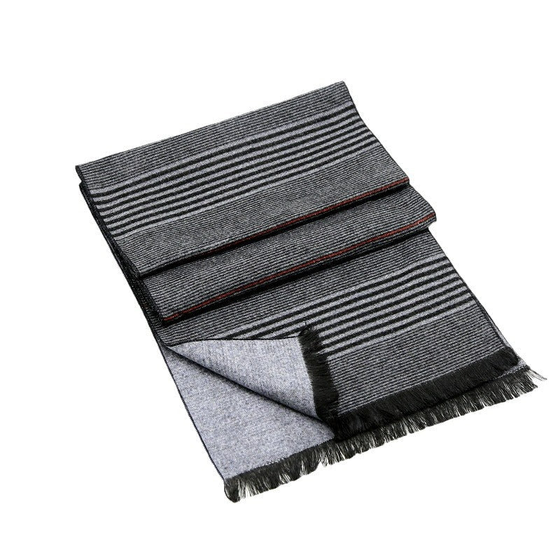 Men’s Cashmere Scarf 2025 Japanese Korean Winter Warm Brushed