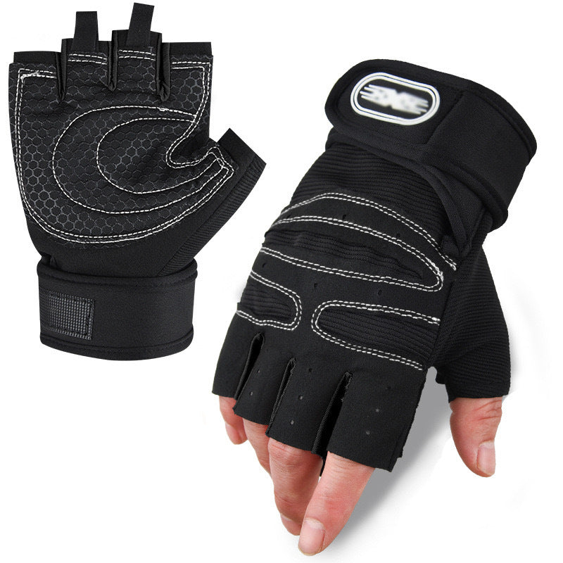 Unisex Fitness Half-Finger Gloves – Non-Slip Weightlifting &