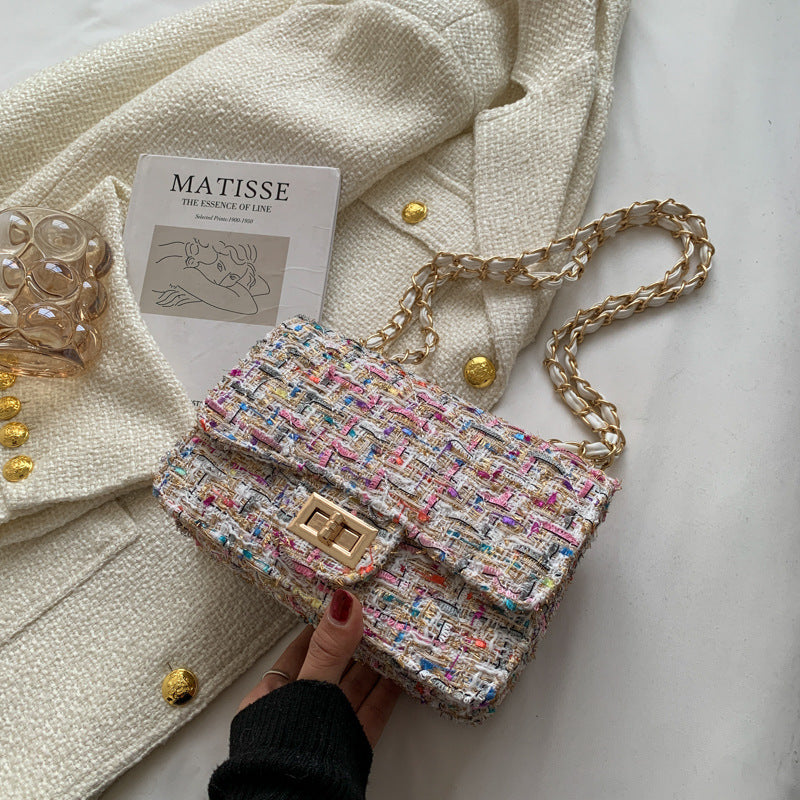 STOCK-Chanel-Style Woolen Bag