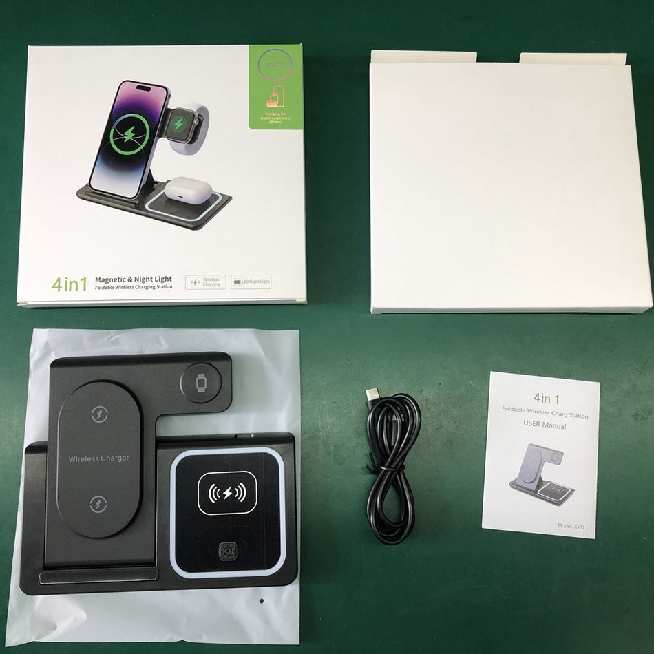 Folding 15W Wireless Charger (Phone + Watch + Headset)