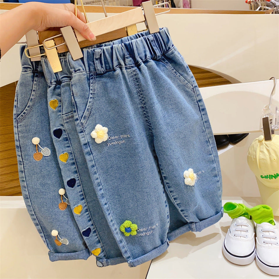 2025 Girls' Harlan Jeans Loose Casual Korean Style Pants