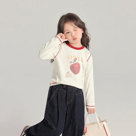 2026 Girls’ Cartoon Long-Sleeve T-Shirt Kidswear – Kids Fashion Nepal | Tudoholic