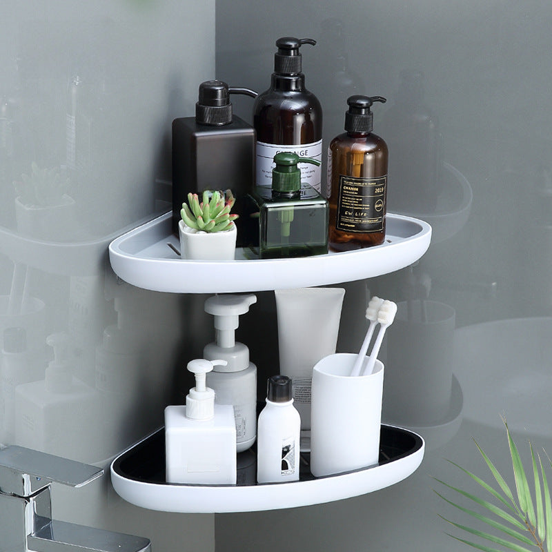 Triangle Wall Rack – No-Drill Bathroom Corner Shelf