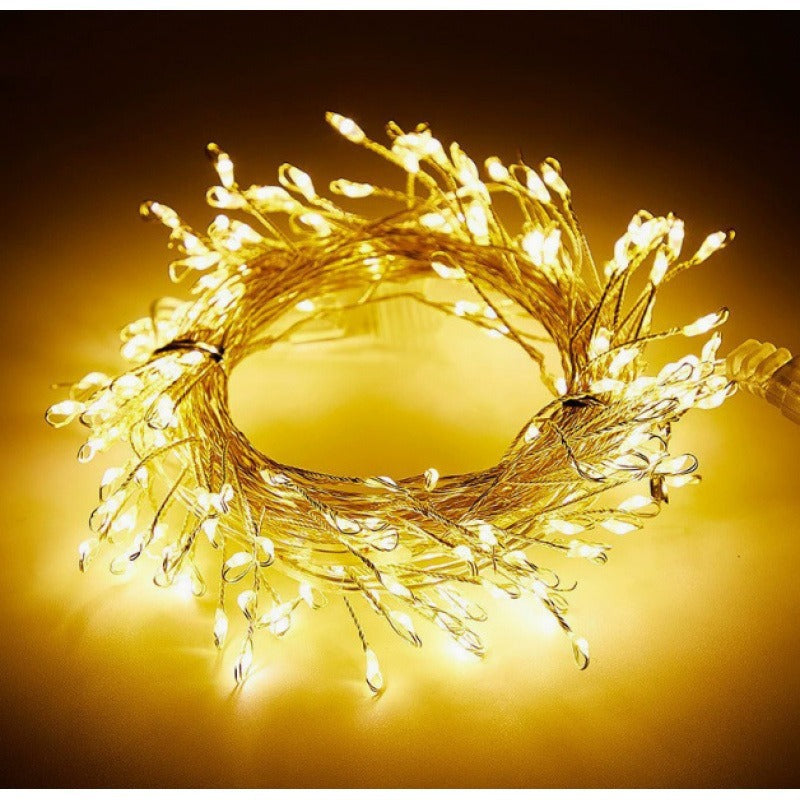 LED Firecracker Hexagonal Turntable Lights Outdoor Decor