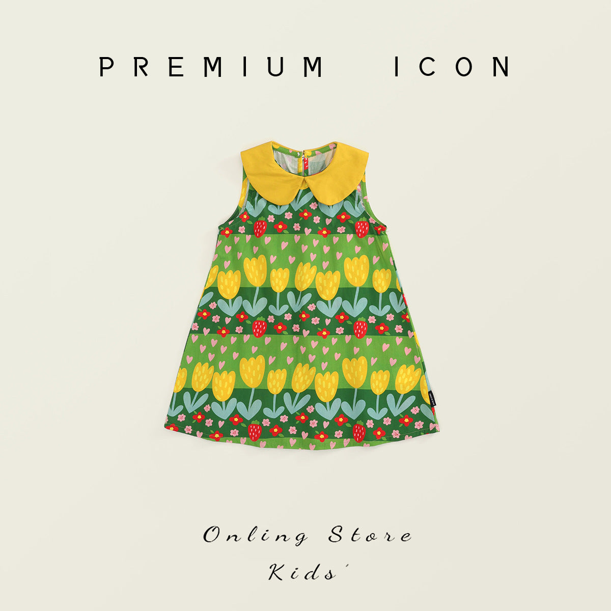 Girls Floral Sleeveless Tank Dress Summer 2025 – Summer Kids Fashion Nepal | Tudoholic