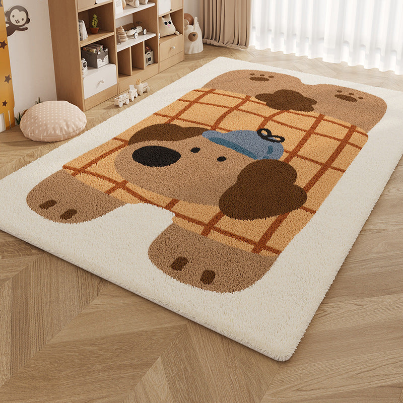 Cartoon Puppy Imitation Cashmere Soft Carpet