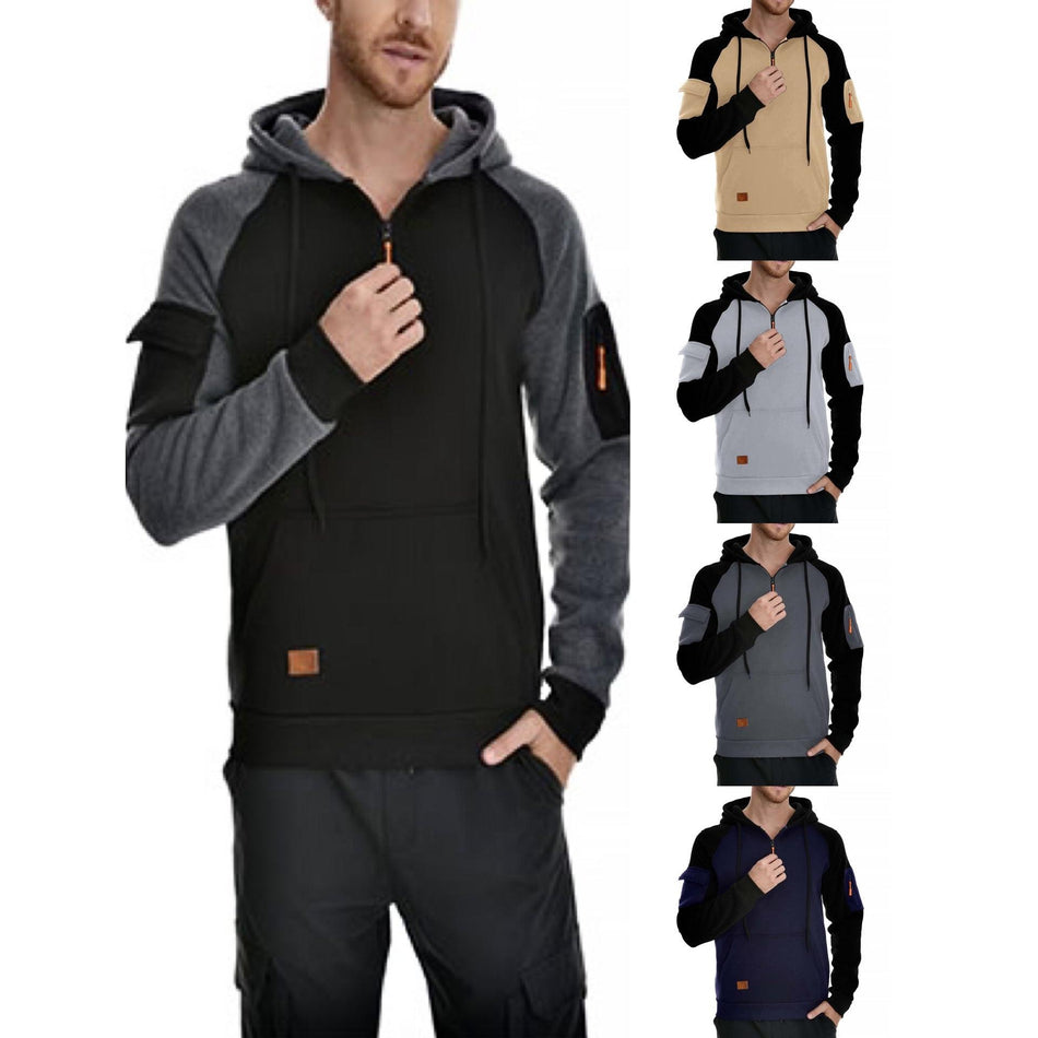 Men’s European-American Hoodie – Autumn-Winter Zipper Sports