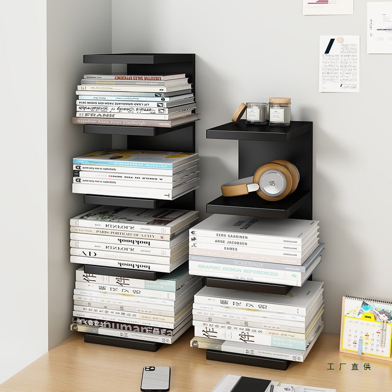 Desktop Library Rack Iron Desktop Bookshelf Layered Storage Rack Office Desk – Tudoholic