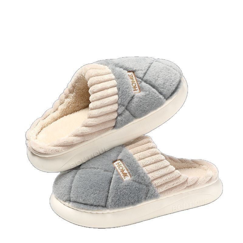 Men’s & Women’s Winter Cotton Slippers 2025 Thick Warm Non-Slip