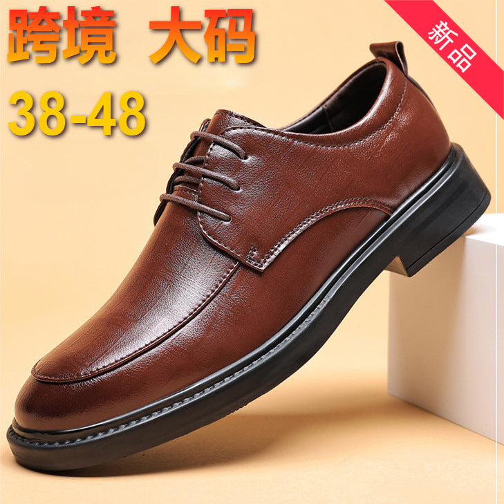 Men’s Black Leather Shoes – Summer British Casual & Business