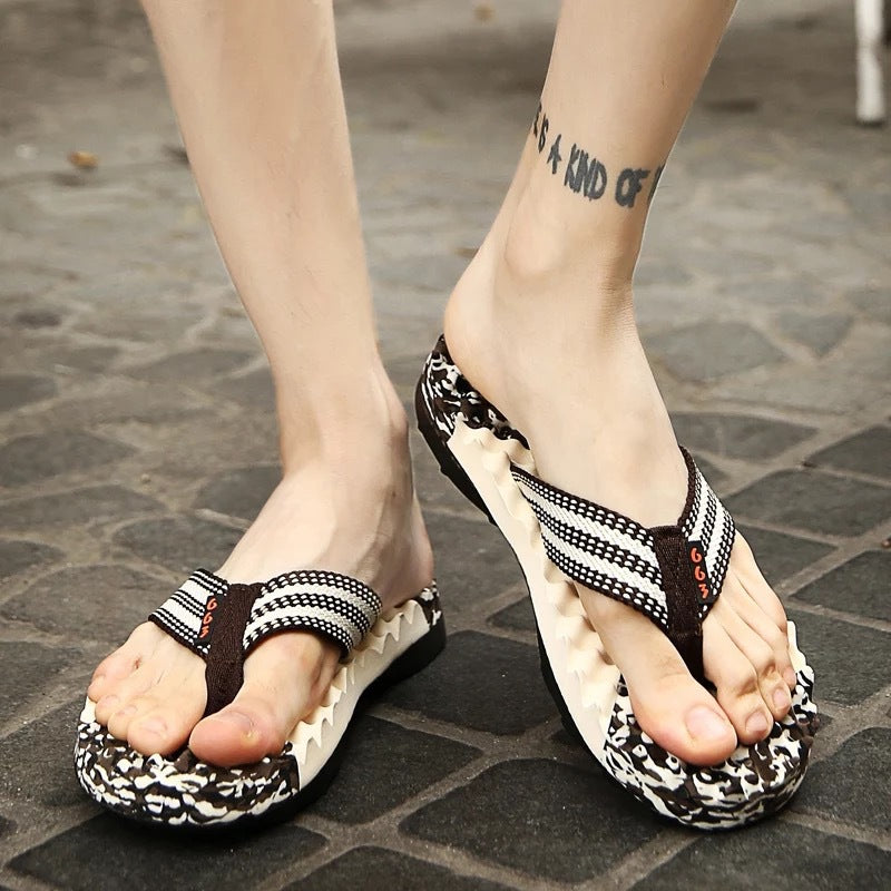 Men’s 2026 Massage Flip-Flops – Non-Slip Summer Sandals