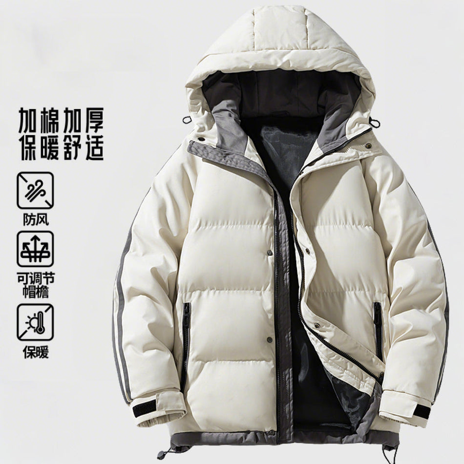 Men’s Loose Down Cotton Puffer Jacket – Hong Kong Trend