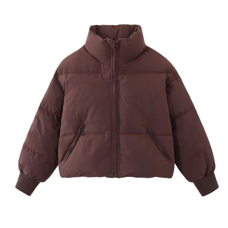 Stand Collar Loose Down Bread Jacket Women
