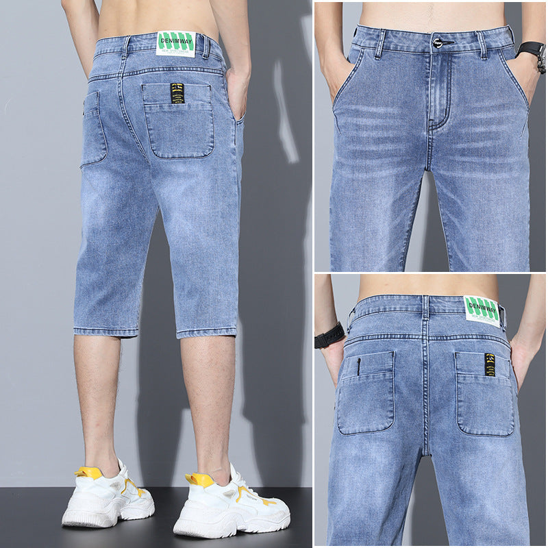 Men's Stretch Denim Shorts – Loose Summer Fit