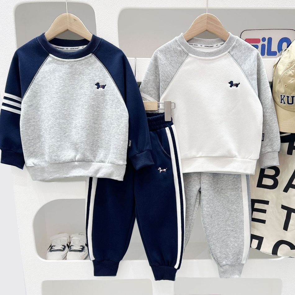 Boys’ Autumn Sweatshirt Set 2025 Trendy Outfit