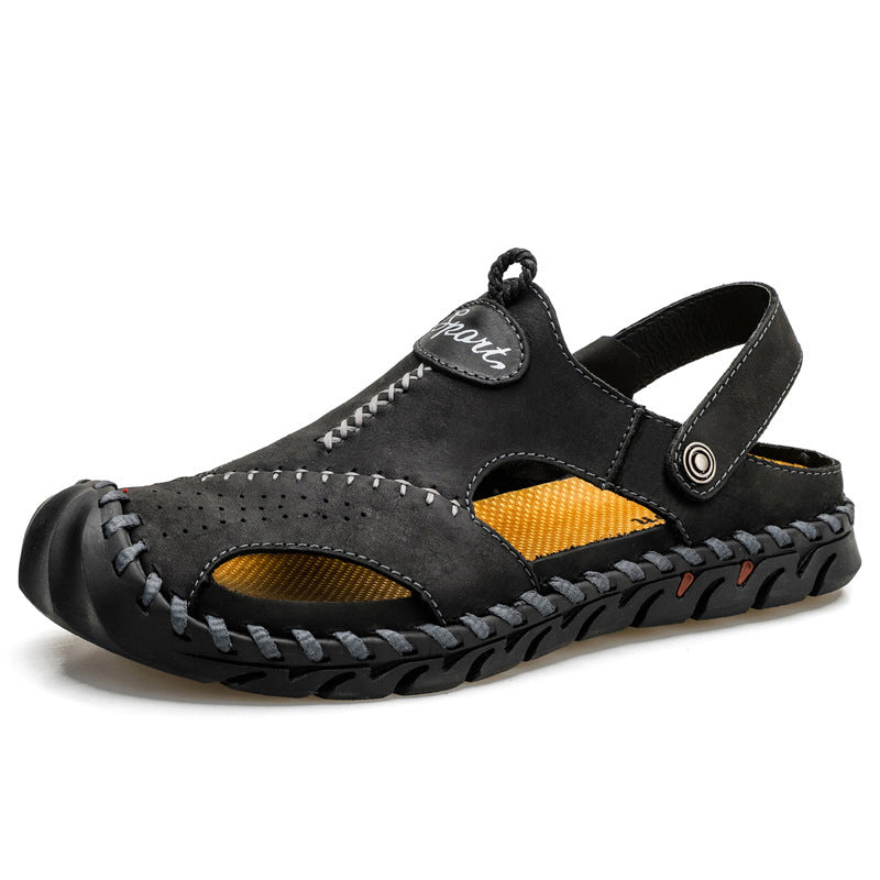 INSTOCK- Men’s Cowhide Leather Sandals | Dual-Use, Breathable,