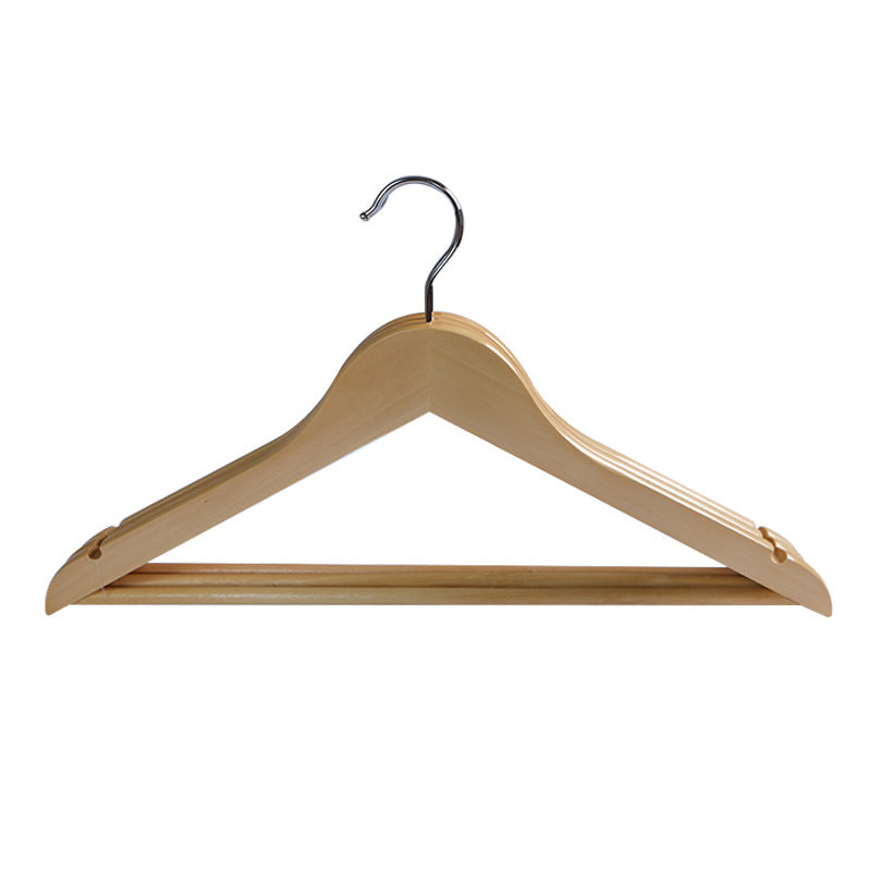 Pack Of 10-Solid Wood Clothes Hanger – Retro Non-Slip Wooden Rack